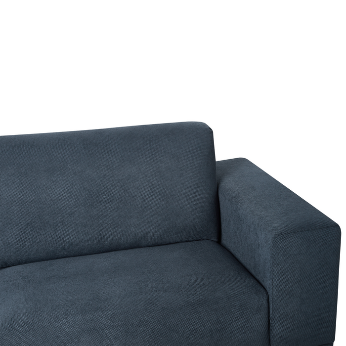 Beliani - NIVALA - Driezitsbank - Donkerblauw - Polyester