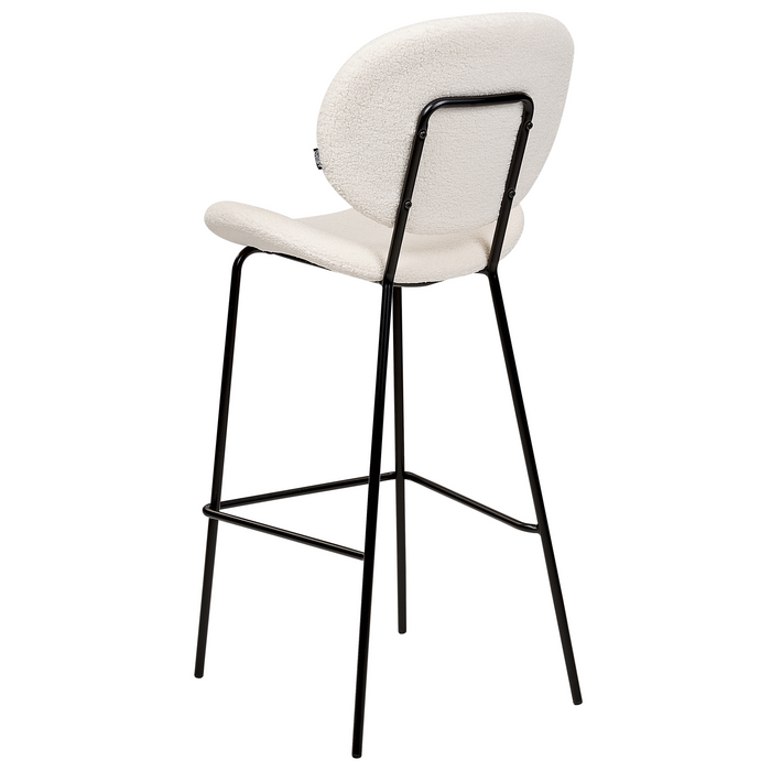 Beliani - LUANA - Barkruk set van 2 - Wit - Bouclé