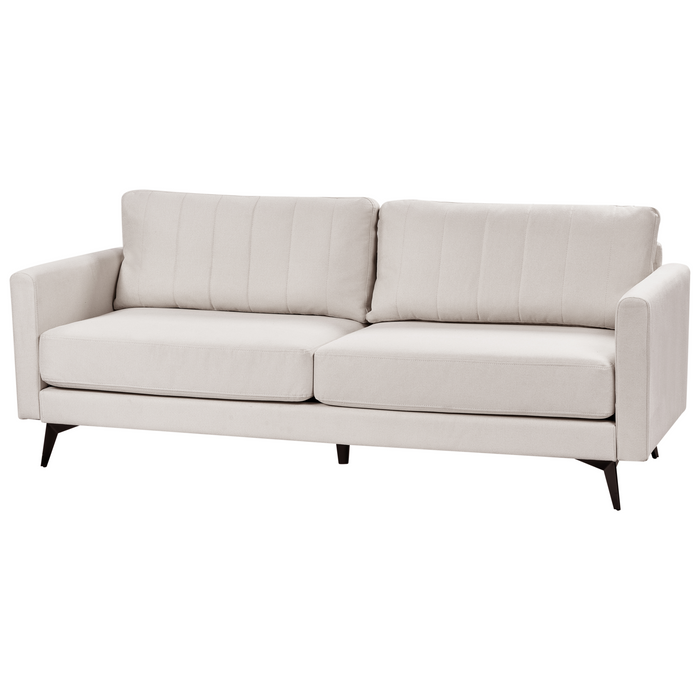 Beliani - MALA - Driezitsbank - Lichtbeige - Polyester