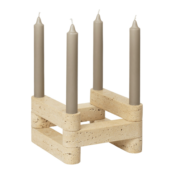 Ferm Living Newel Modular Kandelaar - Travertine