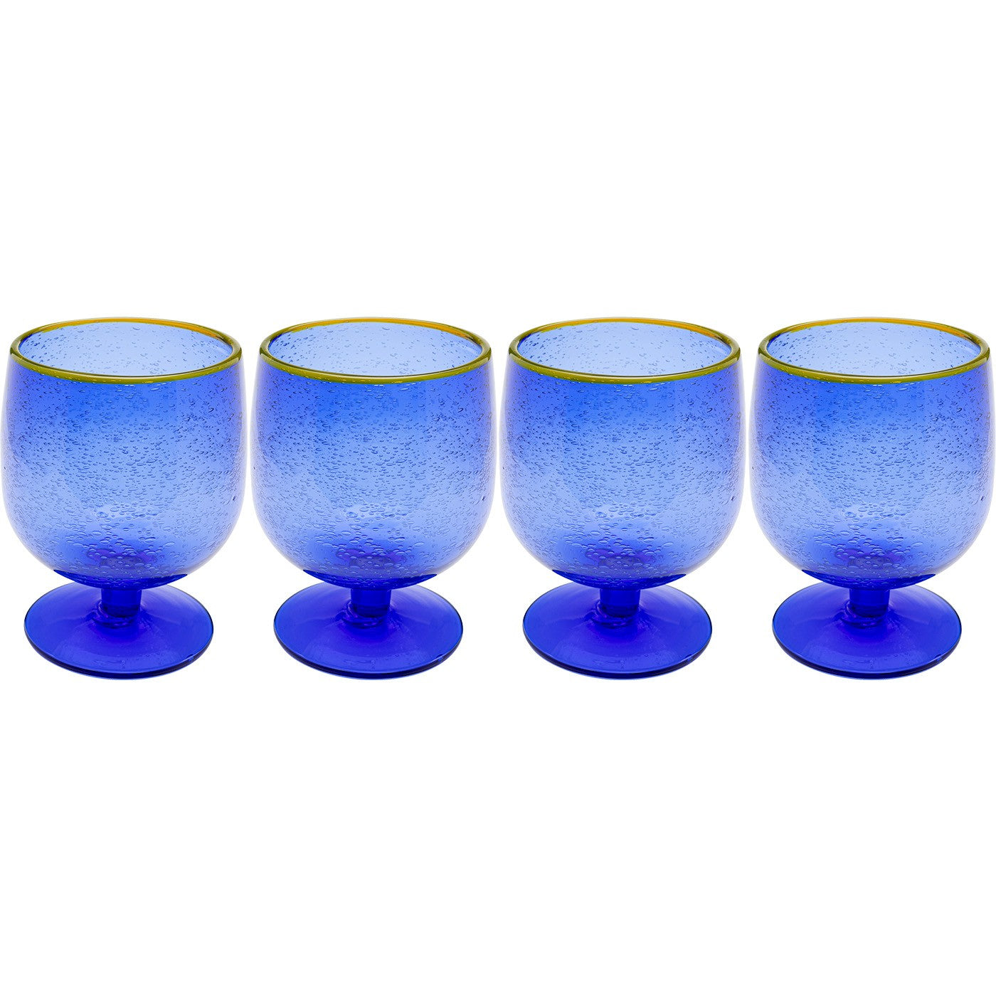 Kare Design Bubbles Wijinglazen blauw 4st