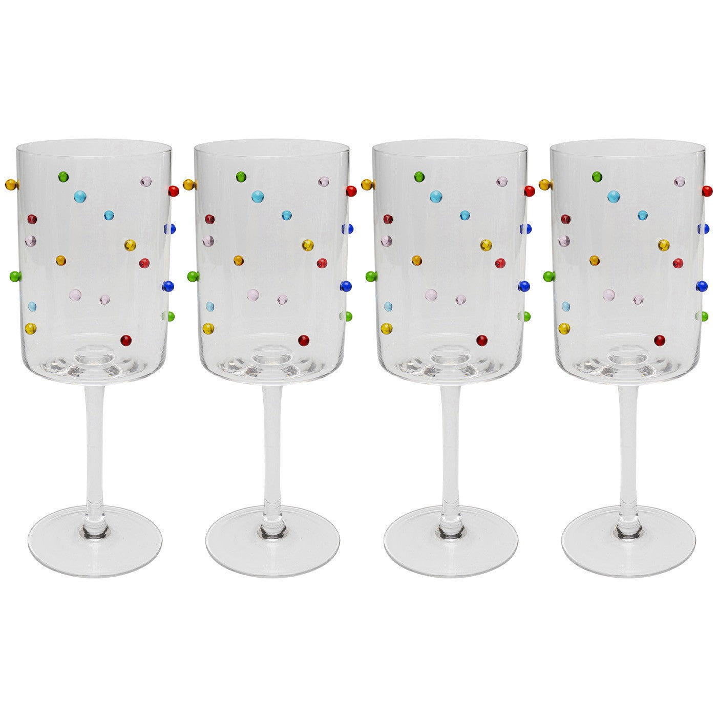 Kare Design Party Wijinglazen stippen 4st