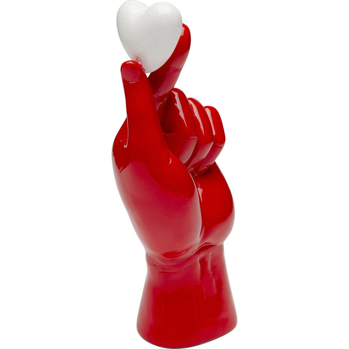 Kare Design Woonaccessoires hand wit hart rood