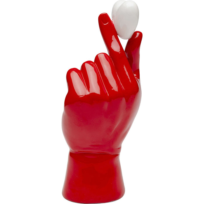 Kare Design Woonaccessoires hand wit hart rood