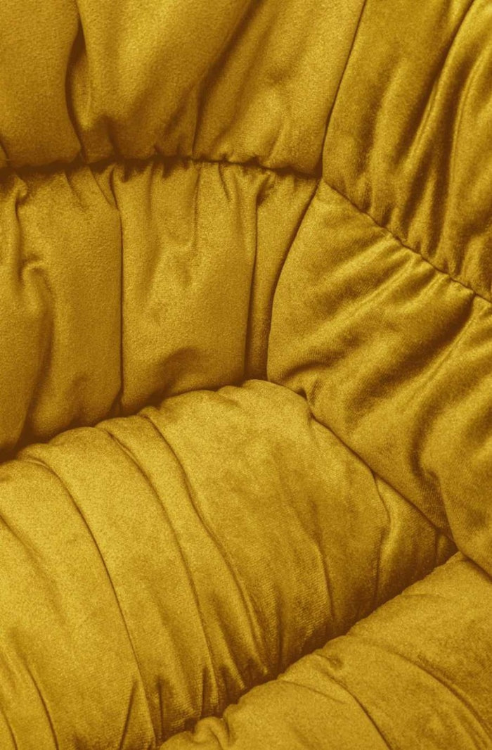 Kare Design Colmar Draaibare Eetkamerstoel - Okergeel Fluweel