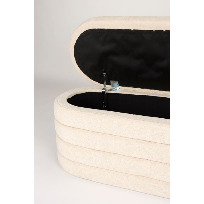 Housecraft Living Zuma bankje Bouclé Wit| Beige