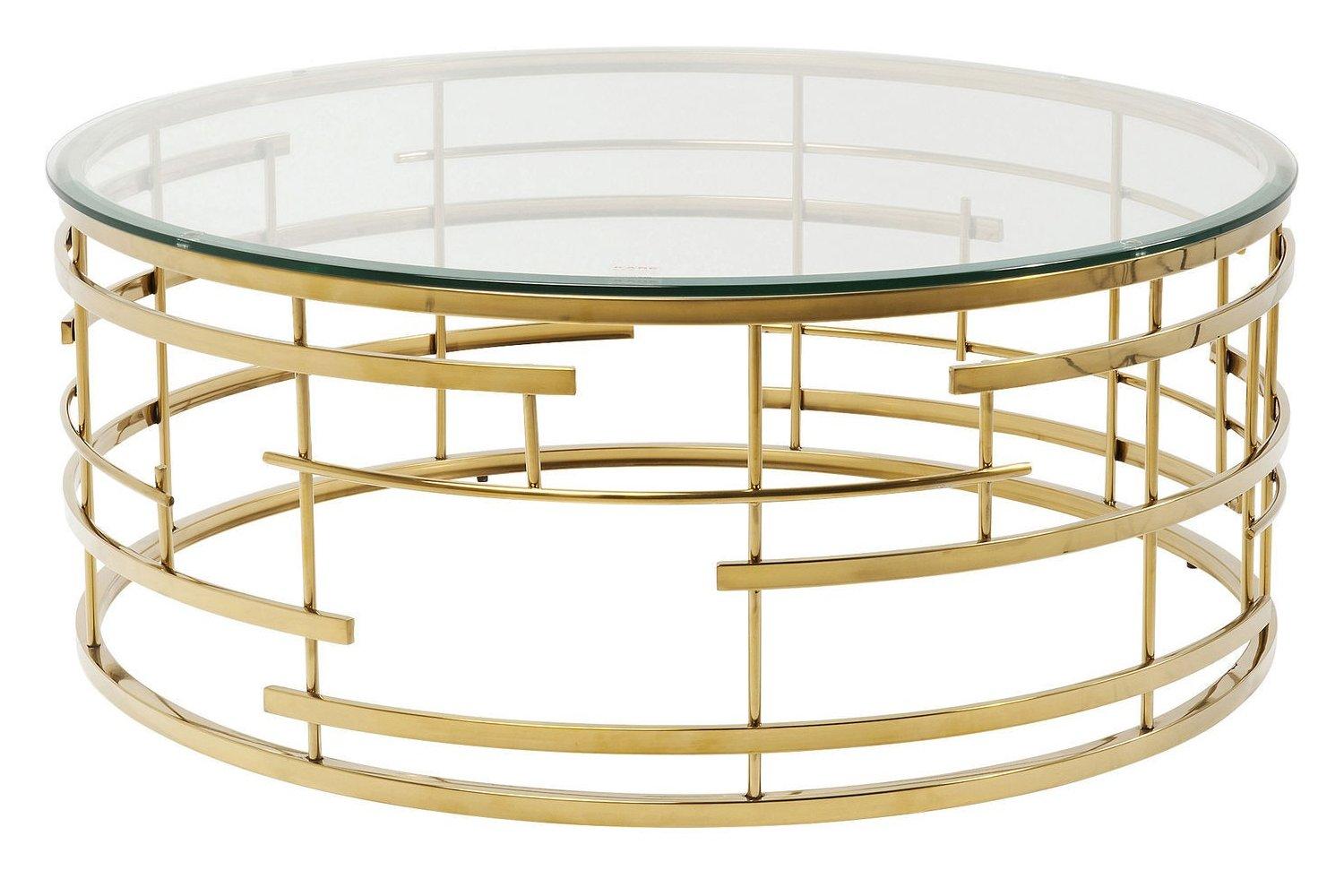 Kare Design Jupiter Salontafel - Glas|Goudkleurig Metaal