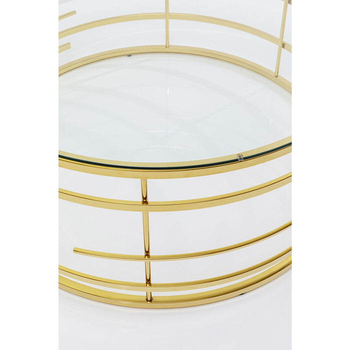 Kare Design Jupiter Salontafel - Glas|Goudkleurig Metaal