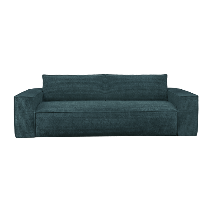 Express slaapbank dunlopillo blauw fluweel 160cm