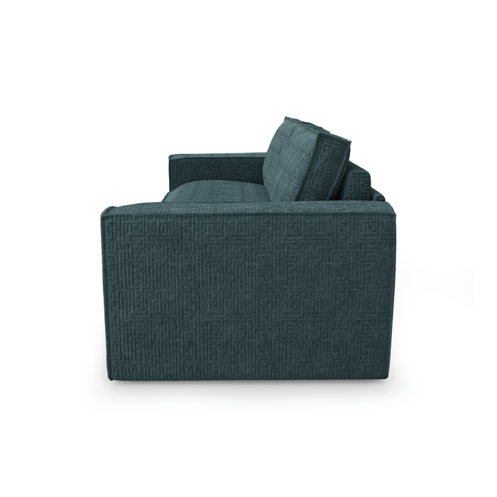 Express slaapbank dunlopillo blauw fluweel 160cm