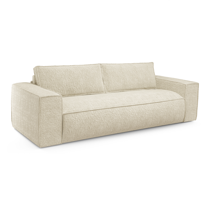 Express slaapbank dunlopillo fluweel met crèmepatroon 160cm