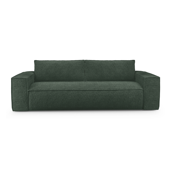 Express slaapbank dunlopillo fluweel groen patroon 160cm