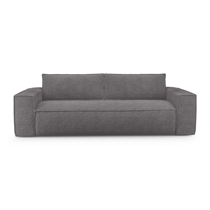 Express slaapbank dunlopillo fluweelmotief grijs 160cm