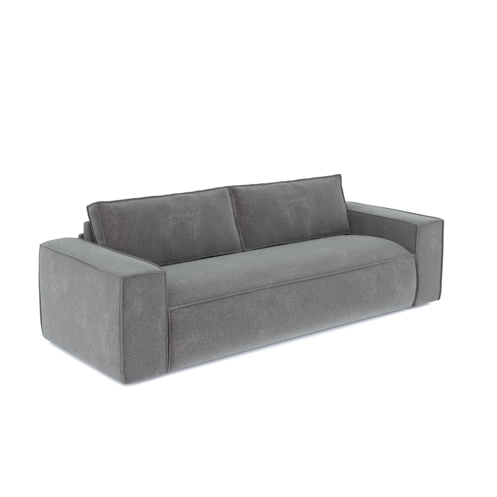 Express slaapbank dunlopillo fluweelmotief grijs 160cm