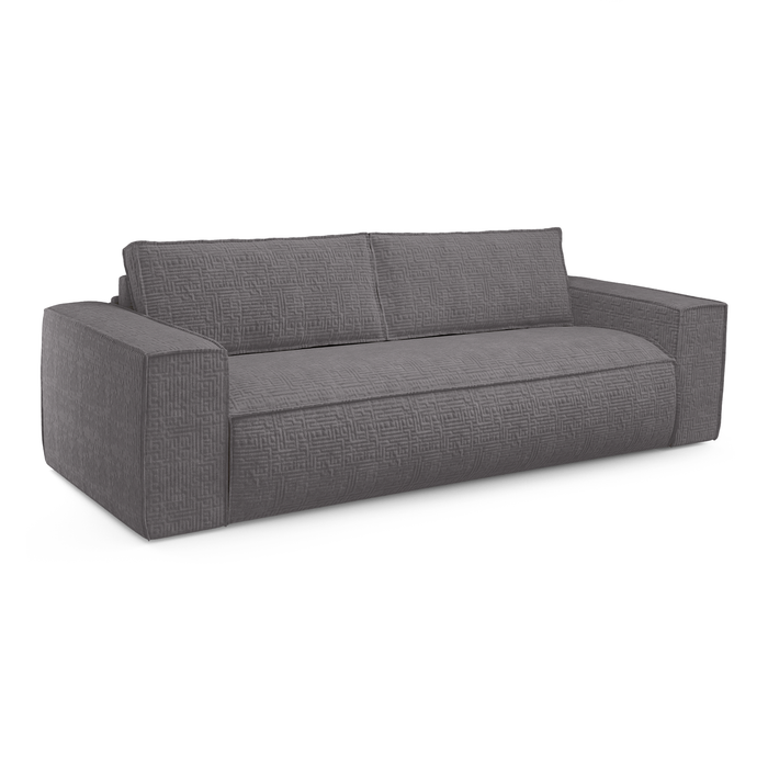 Express slaapbank dunlopillo fluweelmotief grijs 160cm