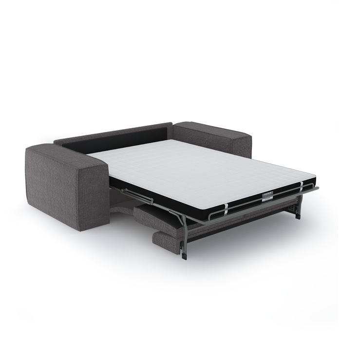 Express slaapbank dunlopillo fluweelmotief grijs 160cm