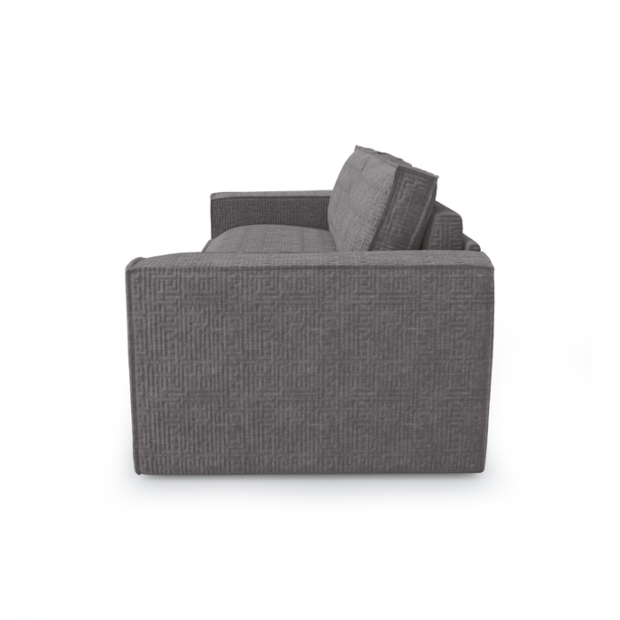 Express slaapbank dunlopillo fluweelmotief grijs 160cm