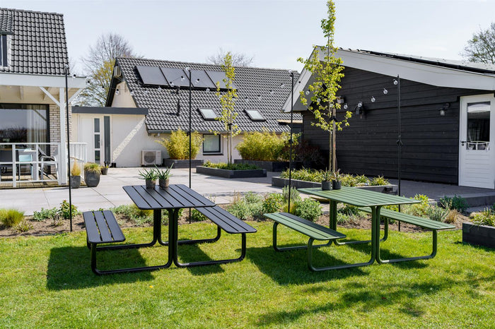 Metalen picknicktafel Max olijfgroen
