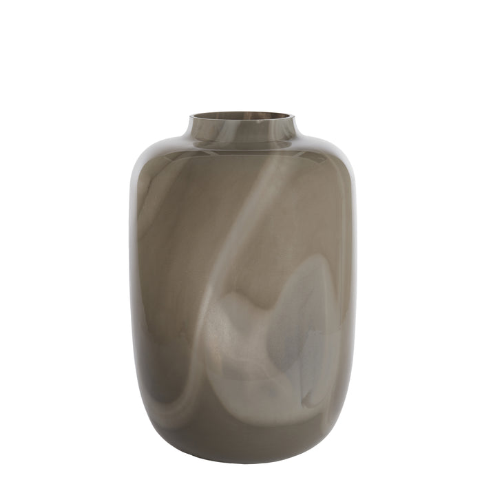 Light & Living Light&living Vaas Ø34x50 cm KOBALA glas grijs-crème