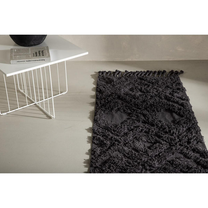 Svea - Dario vloerkleed - 70 x 200 cm - donkergrijs