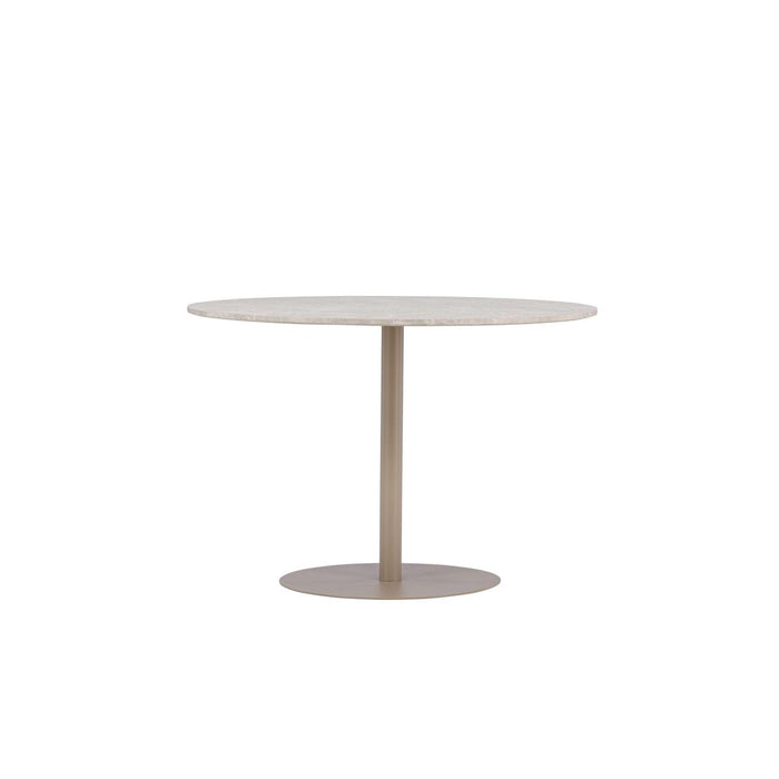 Svea - Zuna ronde eettafel - ø110 cm - marmerlook - beige