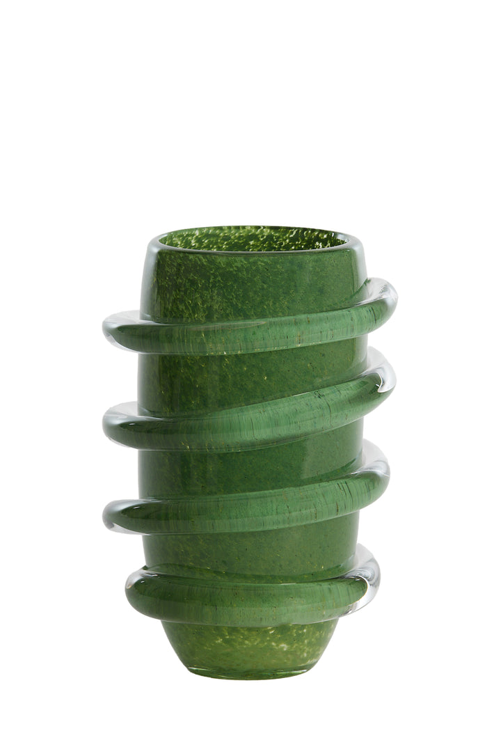 Light & Living Light&living Vaas Ø16,5x25 cm ODATE glas groen