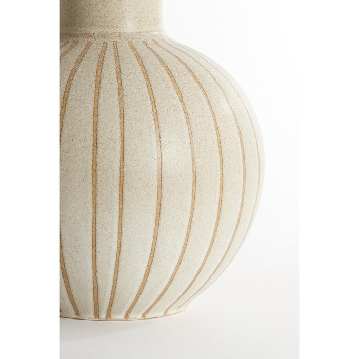 Light&living Vaas deco Ø34x52 cm ULLOA keramiek mat zand+bruin