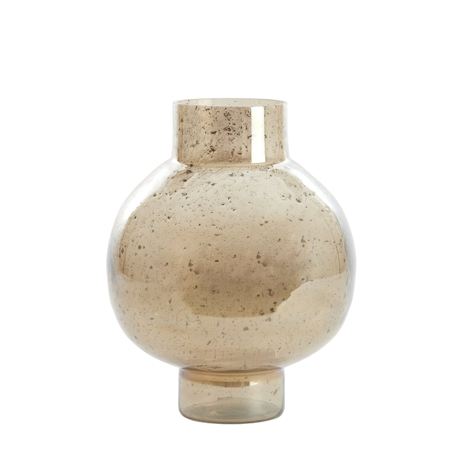 Light & Living Light&living Vaas Ø31x38 cm DUSIT glas steenslag amber