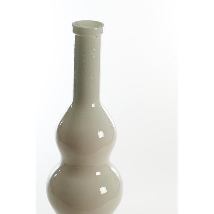 Light & Living Venerio vaas Ø26,5x75 cm - glas melk licht beige