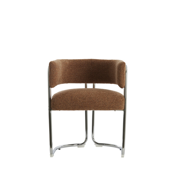 Light&living Eetkamerstoel 56x52x72 cm ADANTE karamel+chroom