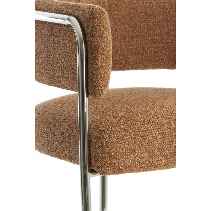 Light&living Eetkamerstoel 56x52x72 cm ADANTE karamel+chroom