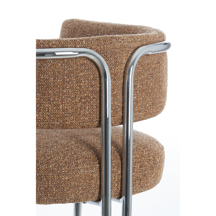 Light&living Eetkamerstoel 56x52x72 cm ADANTE karamel+chroom