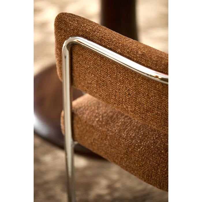 Light&living Eetkamerstoel 56x52x72 cm ADANTE karamel+chroom