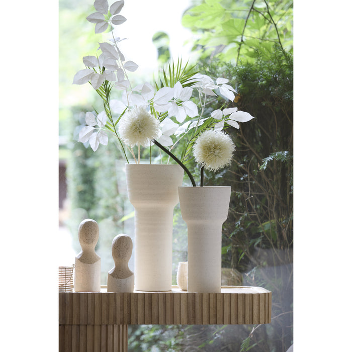 Light&living Vaas deco Ø19x38 cm ALSACIA keramiek mat crème