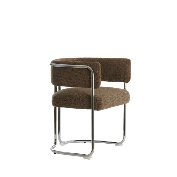 Light&living Eetkamerstoel 56x52x72 cm ADANTE donker bruin+chroom