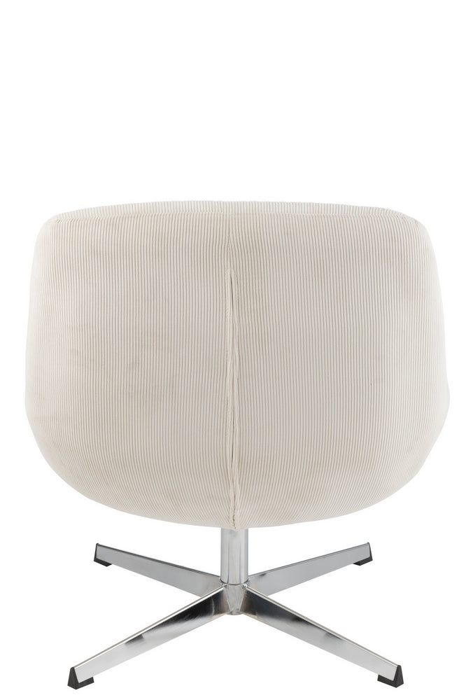 J-Line loungestoel Chill - metaal|multiplex - creme|zilver