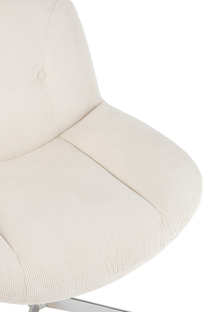 J-Line loungestoel Chill - metaal|multiplex - creme|zilver